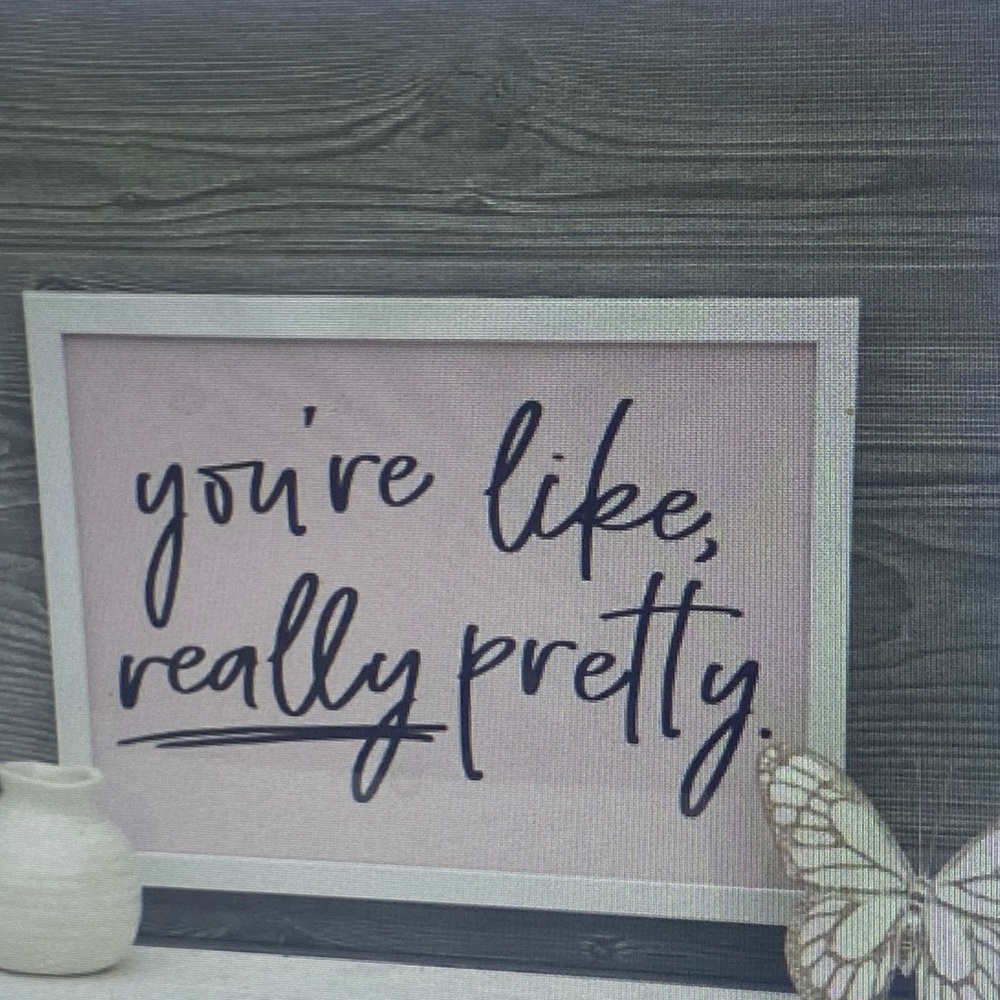 Pink Wall Art with Inspirational Quote